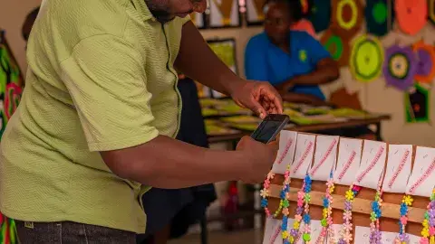 Baby class parent taking picture