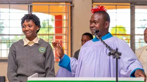 Head girl and priest