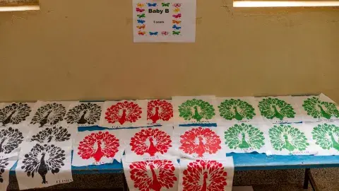 Stencil painting, Baby class