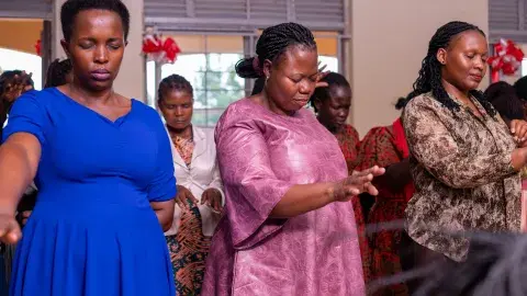 Parents praying for candidates