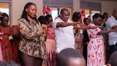 Parents praying for candidates