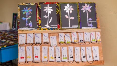 Wall hanging and jewelry, P,5